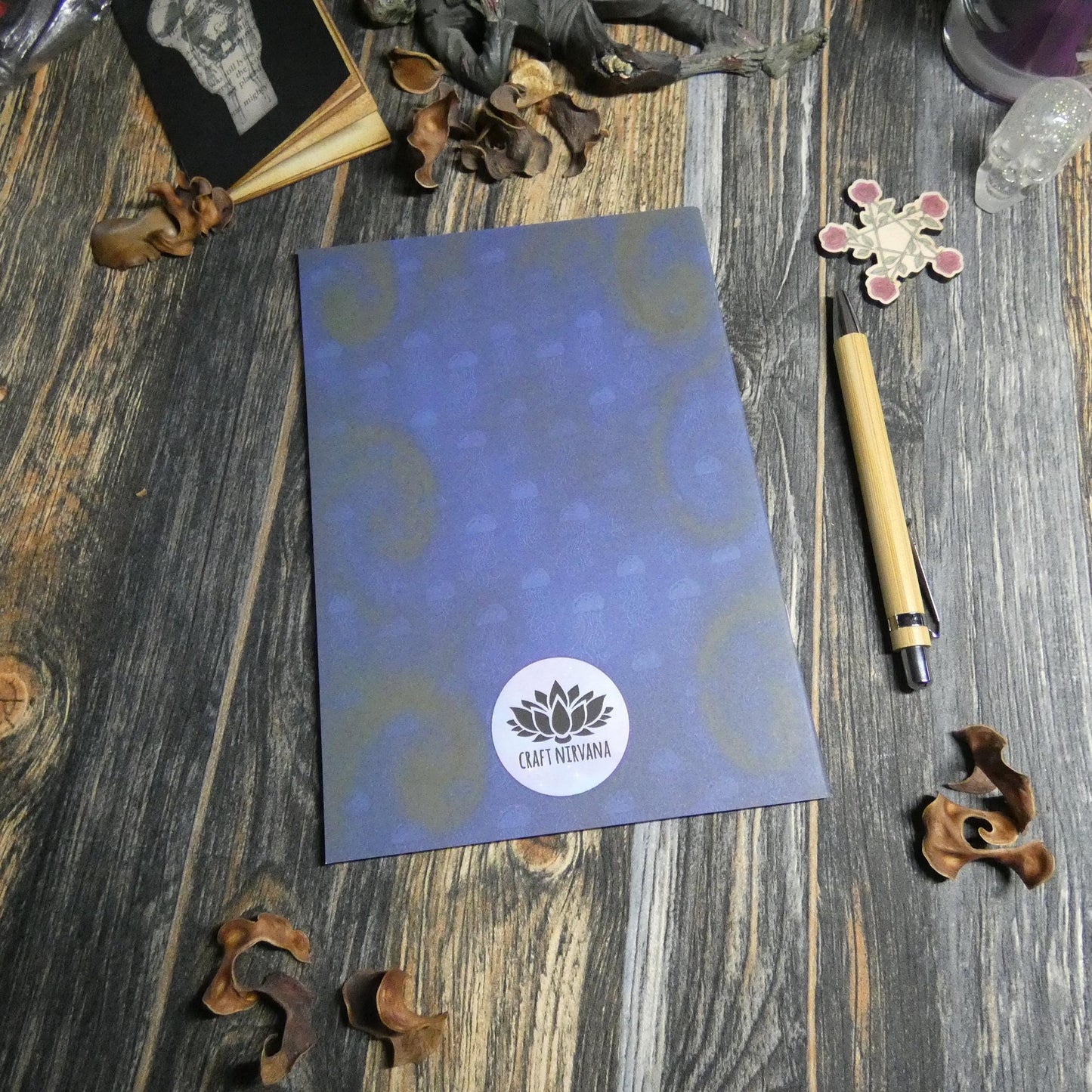 Vintage Underwater Mermaid Skeleton Horror Themed A5 Notebooks