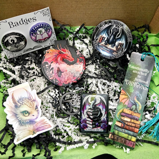 Book Dragon Gift Bundle - Book Reader Gifts, Letterbox Gifts