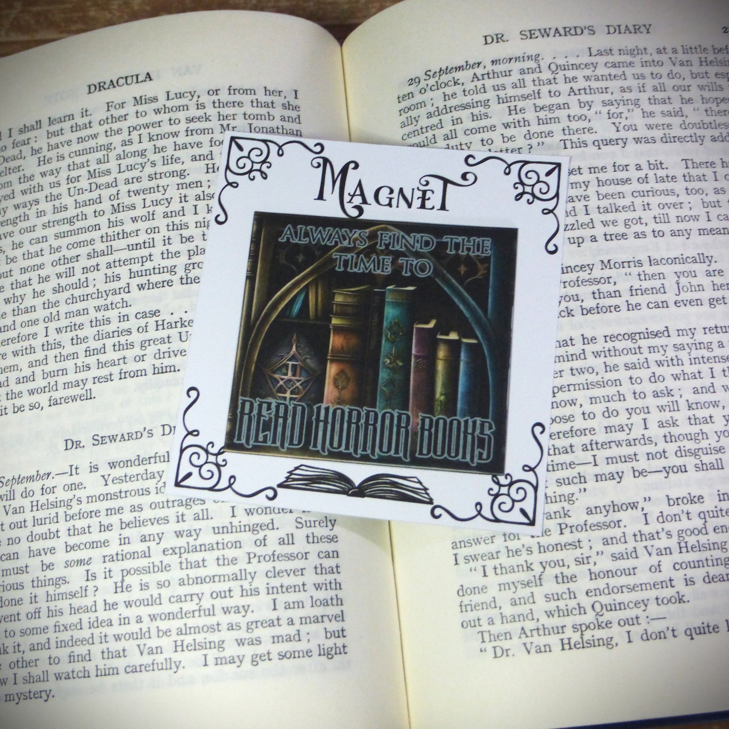 Always Find The Time To Read Horror Books - Magnet