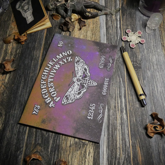 Vintage Ouija Board with Deaths Head Moth Theme A5 Notebooks