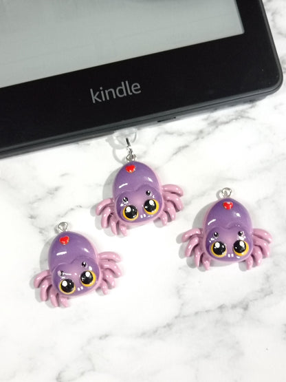 E-reader phone 3D Dangle Charms - Cute Spider