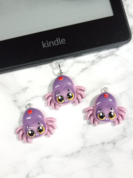 E-reader phone 3D Dangle Charms - Cute Spider