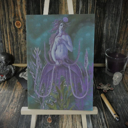 Vintage Underwater Sea Maiden Horror Themed A5 Notebook