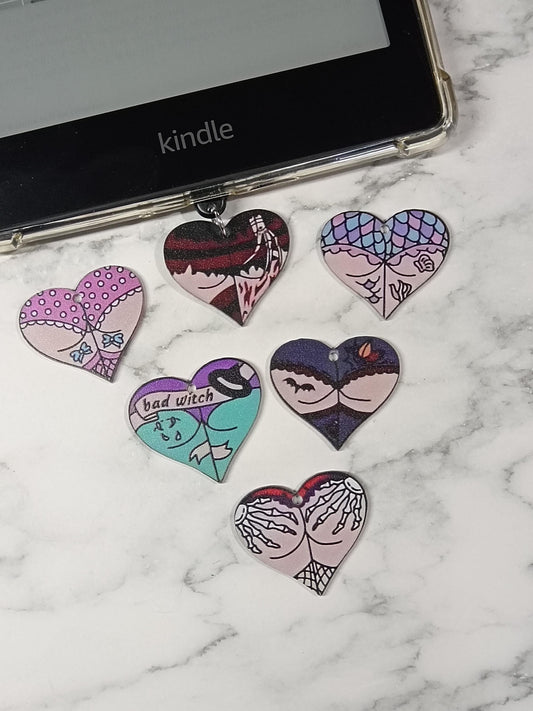 USB Dust Plug Charms - Smutty Booty Heart