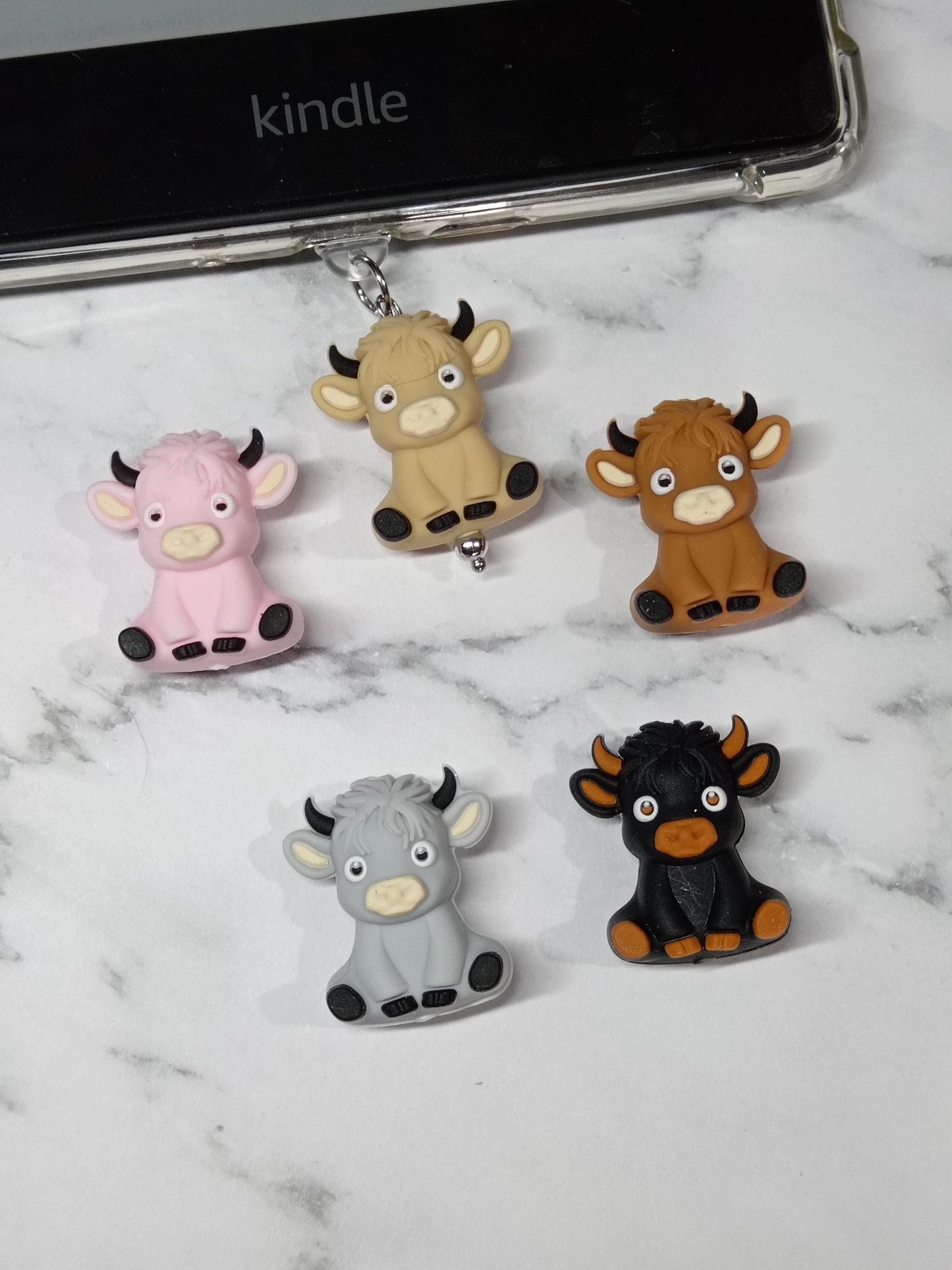 USB 3D Dust Plug Charms - Foxes, Highland Cows, Sloths and Panda