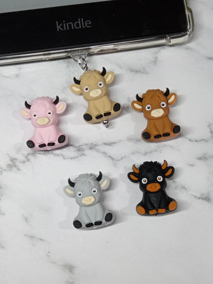 USB 3D Dust Plug Charms - Foxes, Highland Cows, Sloths and Panda
