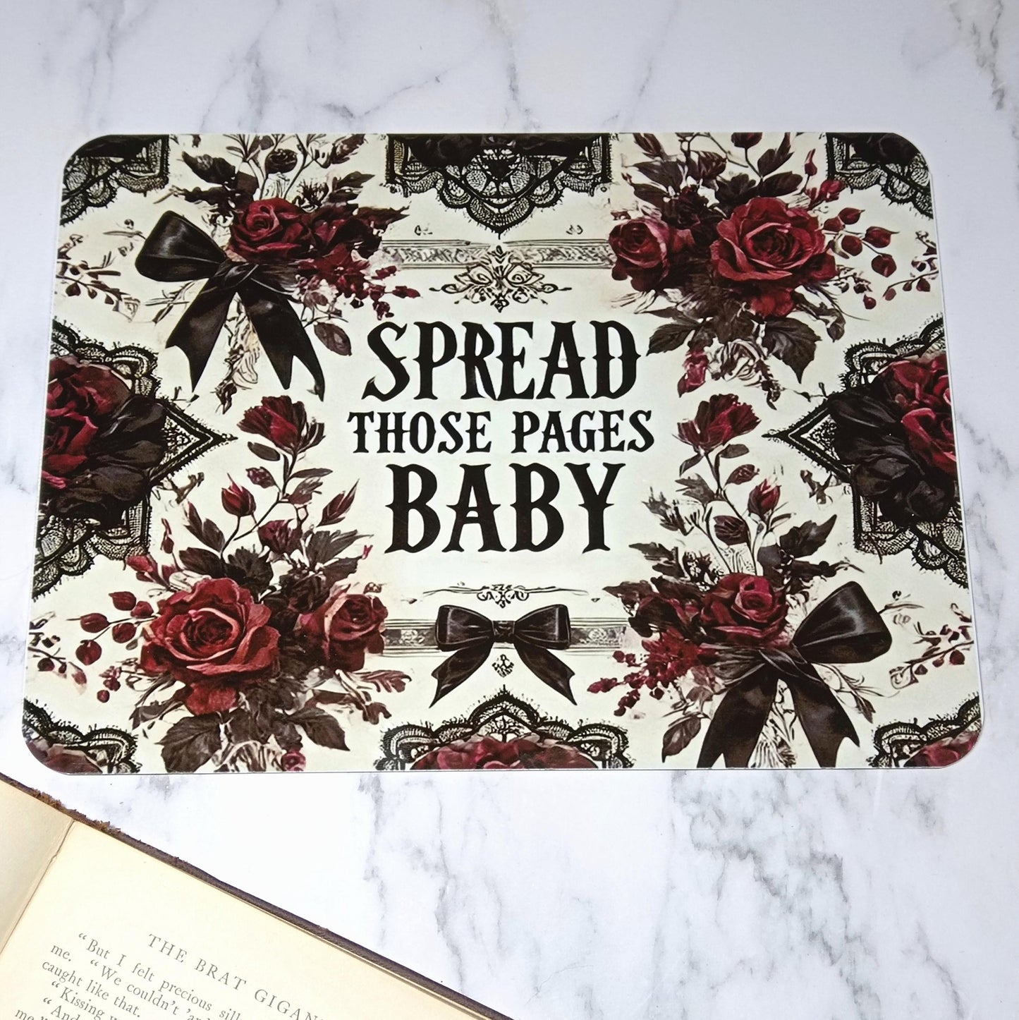 Metal A5 Sized Plaque - Spread Those Pages