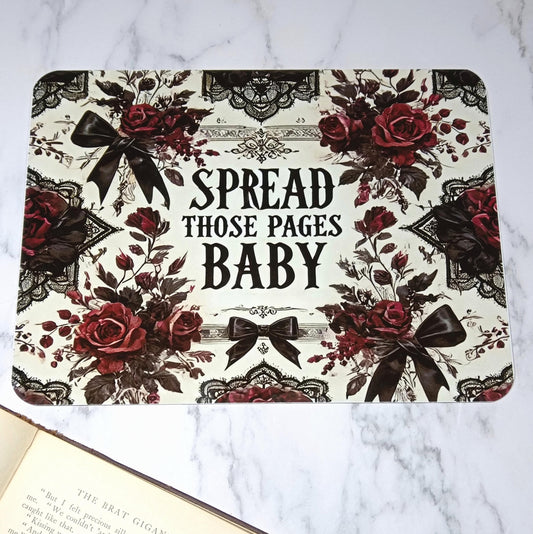 Metal A5 Sized Plaque - Spread Those Pages