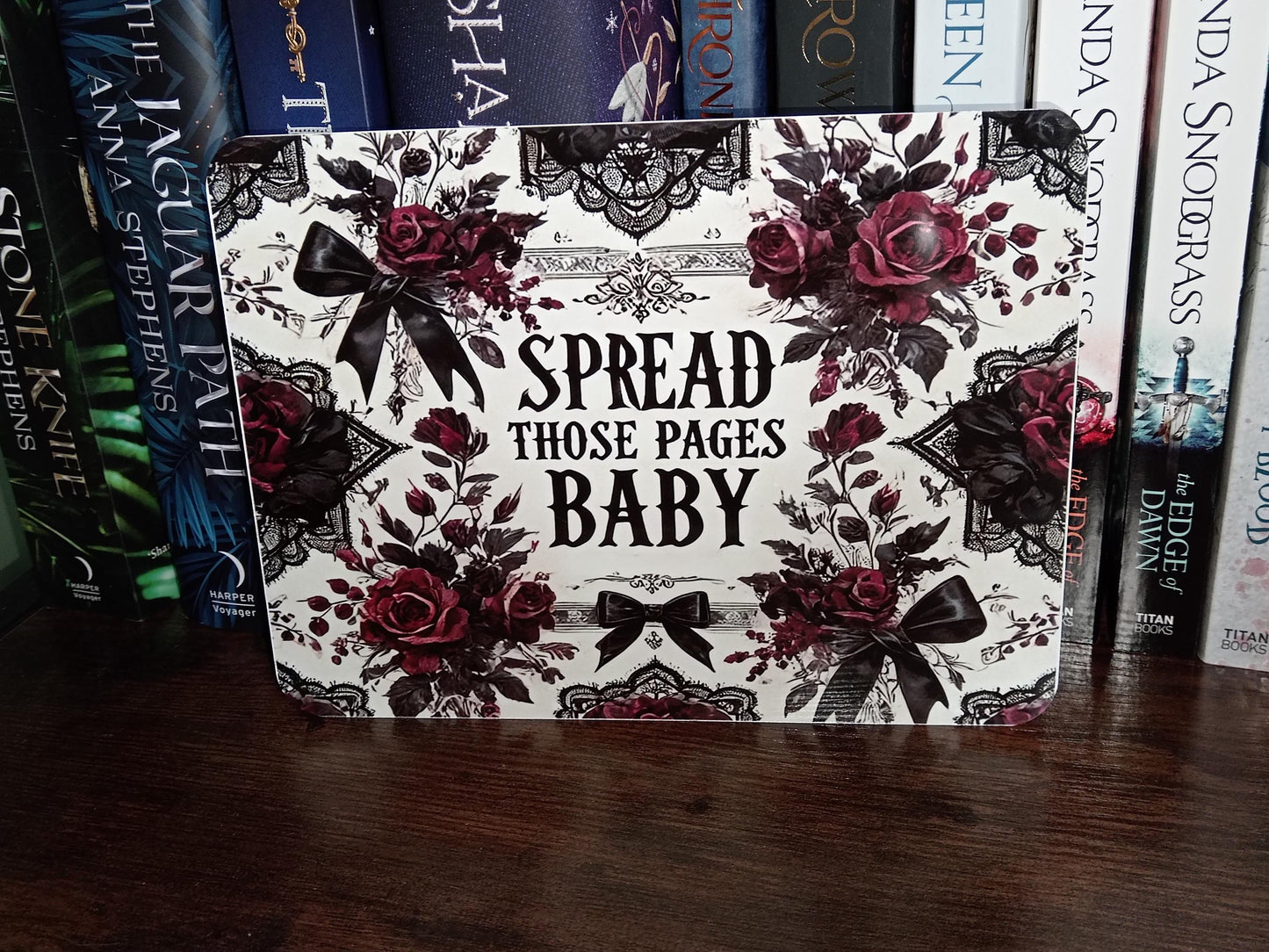 Metal A5 Sized Plaque - Spread Those Pages