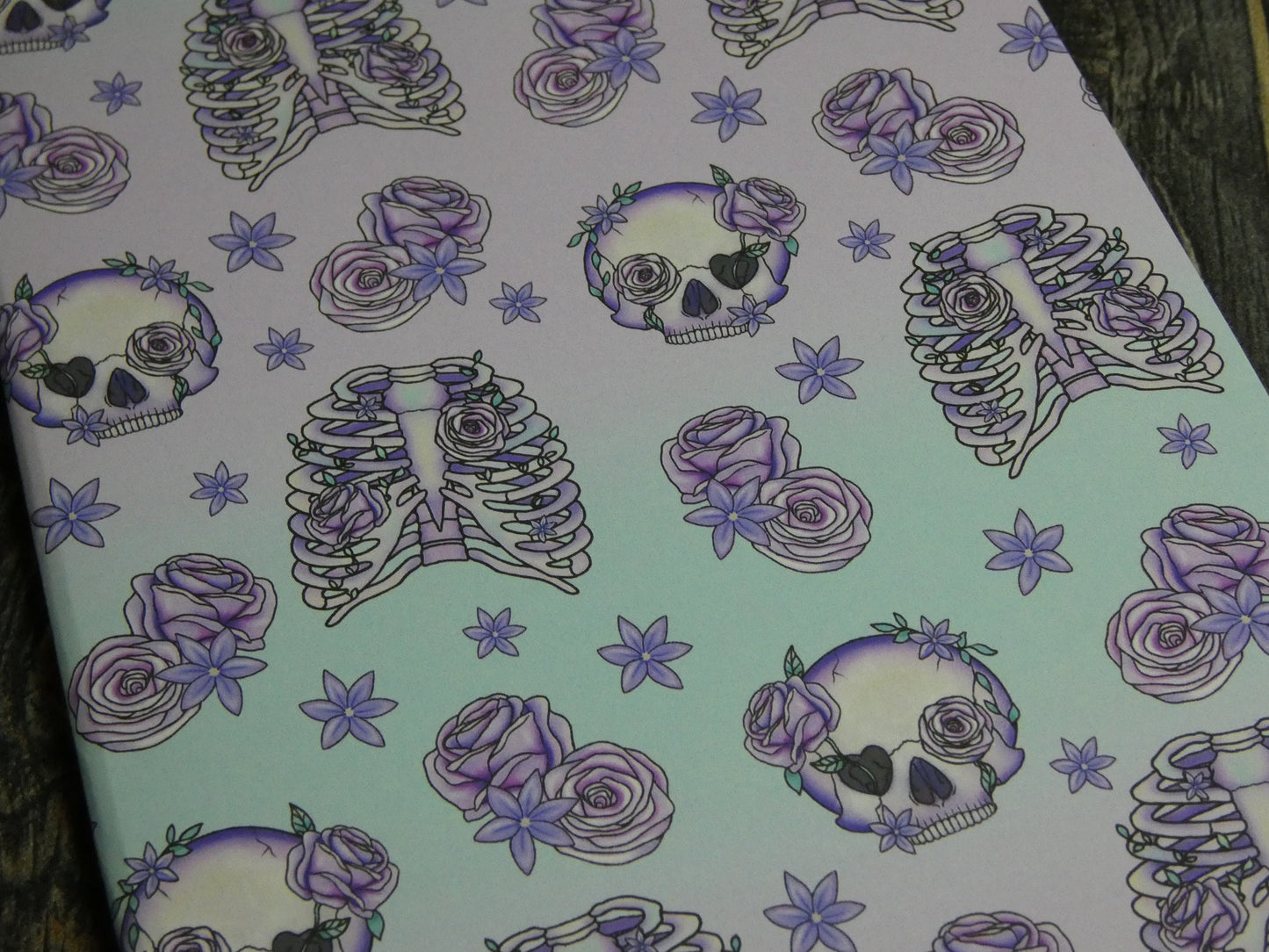 Kawaii Pastel Goth Cute Skeleton Themed A5 Notebooks