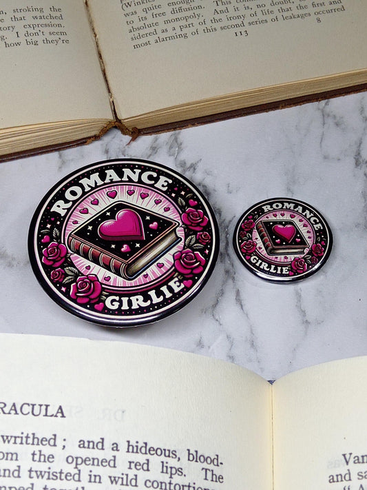 Romance Girlie Bookish Themed Gifts - Coaster, Magnet, Badges, Kindle Grip