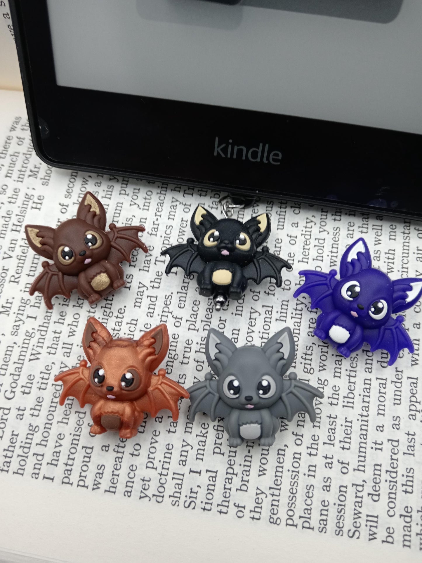 Kindle 3D USB Dust Plug Charms - Bat, Dragon, Wolf
