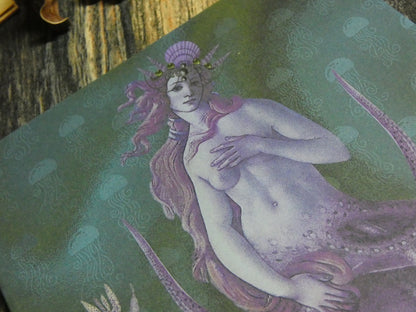 Vintage Underwater Sea Maiden Horror Themed A5 Notebook