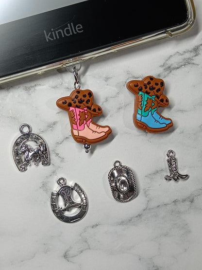 USB Dust Plug E-reader Charms - Cowboy Themed