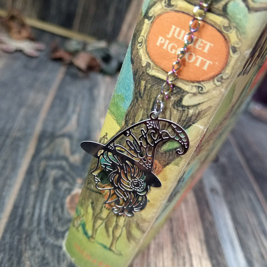Metal Charm Hook Bookmarks - Witch