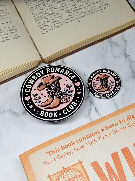 Cowboy Romance Book Club - Coaster, Magnet, Badges, Kindle Grip