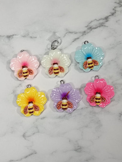 USB Dust Plug E-reader Charms - Flower with Bee