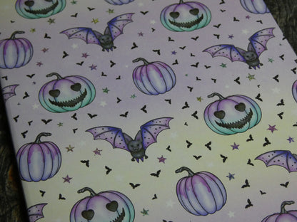 Kawaii Pastel Goth Bats & Pumpkins Themed A5 Notebooks