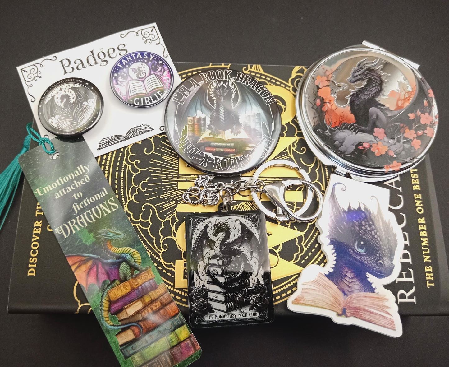 Book Dragon Gift Bundle - Book Reader Gifts, Letterbox Gifts