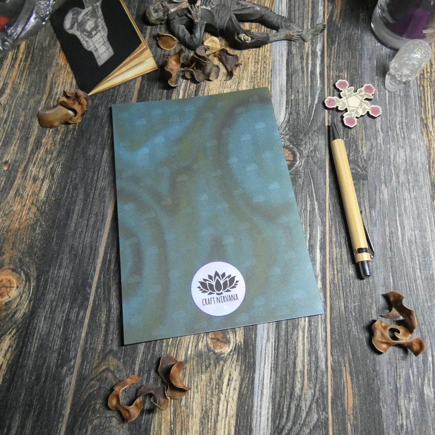Vintage Underwater Sea Maiden Horror Themed A5 Notebook