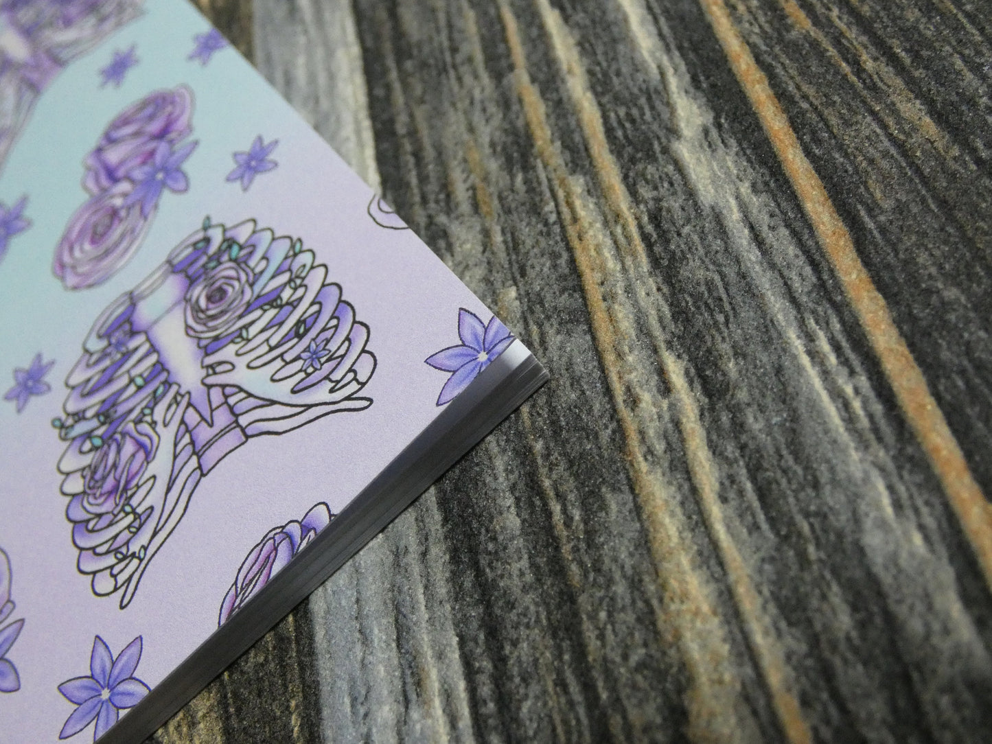 Kawaii Pastel Goth Cute Skeleton Themed A5 Notebooks