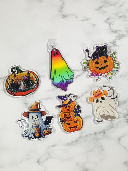 USB Dust Plug Charms - Halloween Ghosts and Pumpkins
